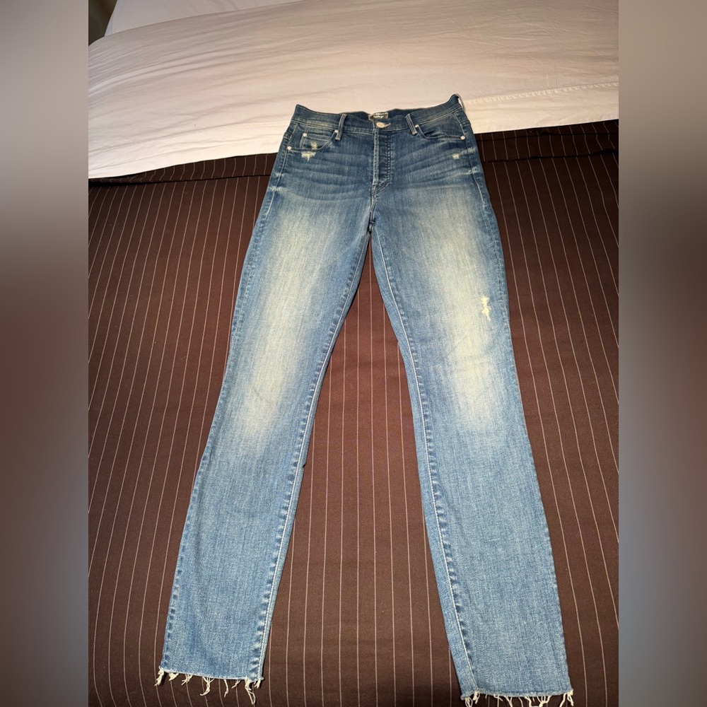 MOTHER the stunner ankle fray color graffiti girl